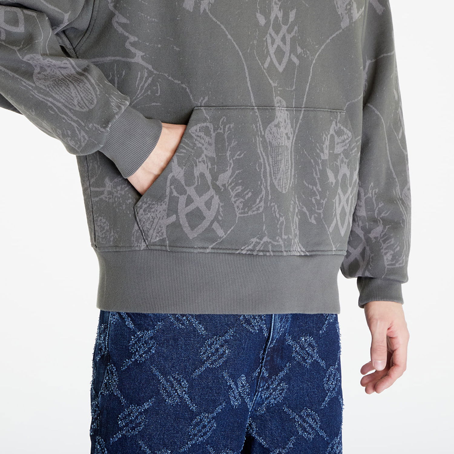 Суитчър DAILY PAPER Secret Rhythm Oversized Hoodie Сиво | 2411005, 1