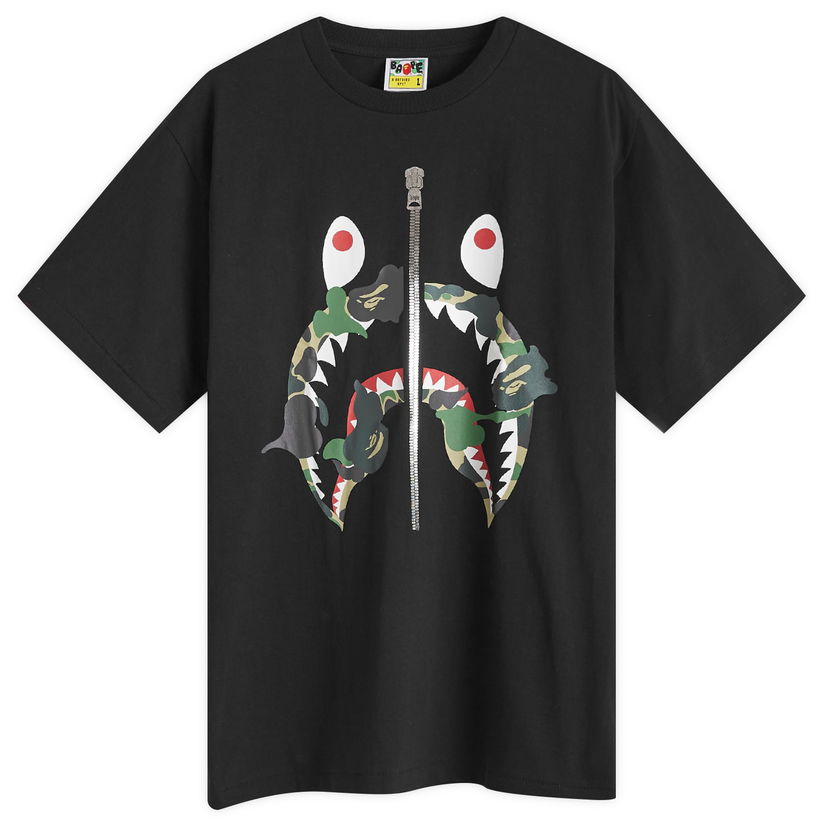 Тениска BAPE A Bathing Ape ABC Camo Rebuild Shark T-Shirt Черно | 001TEK301041M-BKG