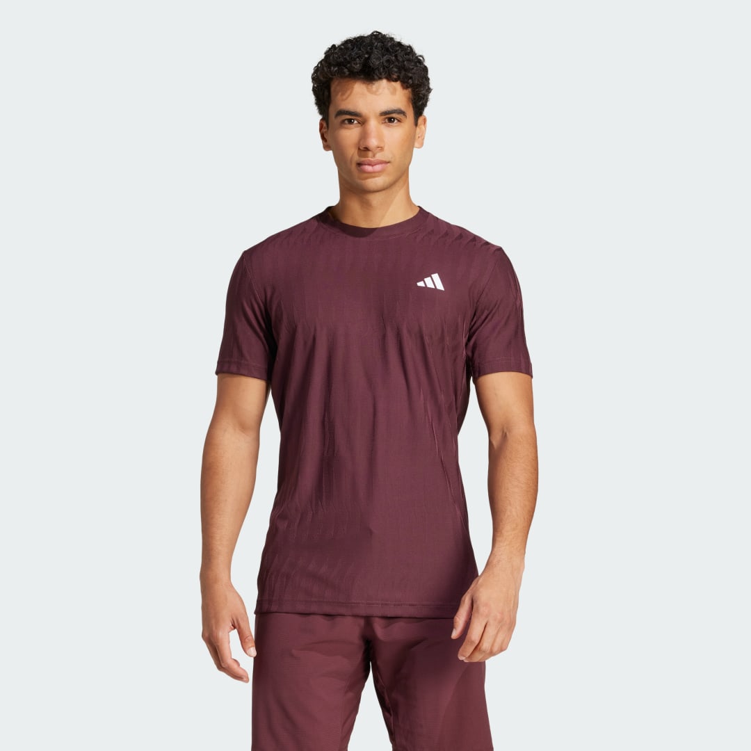 Тениска adidas Performance Men's FreeLift Tennis T-Shirt Лилаво | JF8460, 0