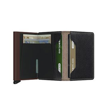 Портфейл Secrid Secrid Slimwallet Saffiano Card Holder Черно | SSa-Brown, 4