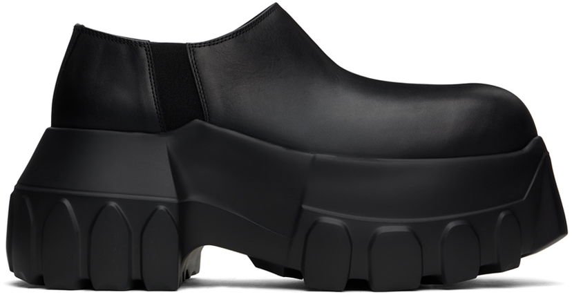 Кецове и обувки Rick Owens Porterville Slip On Mega Tractor Loafers Черно | RU02D6863 LOO