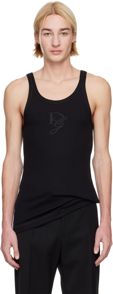 Потник Dolce & Gabbana Logo Patch Tank Top Черно | G8PA8ZG7N4G, 0