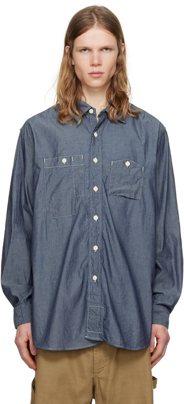 Риза Engineered Garments Engineered Garments Work Shirt Синьо | 25S1A007, 0