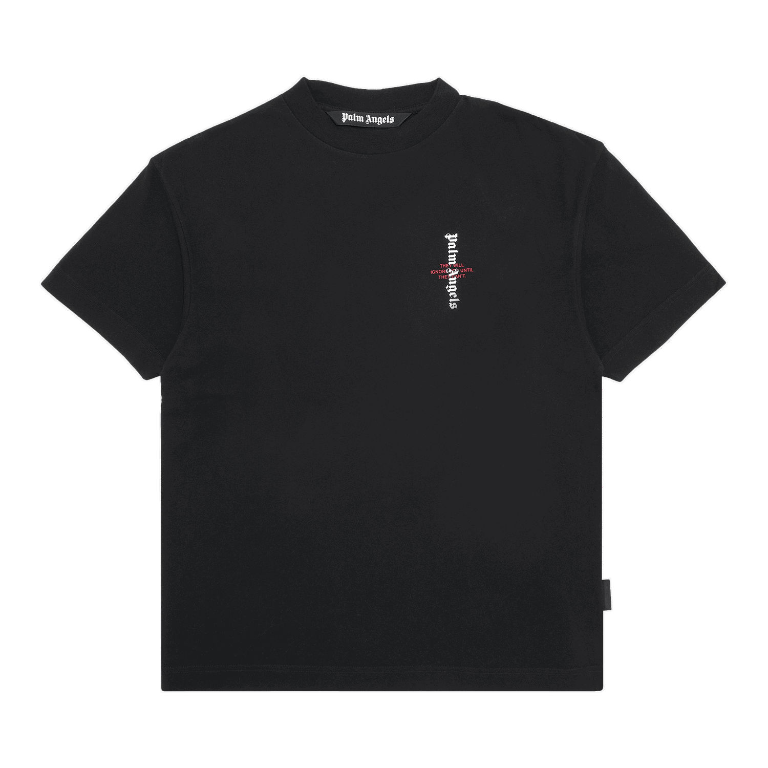 Тениска Palm Angels Statement Logo Tee Черно | PMAA001R21JER0051001, 0