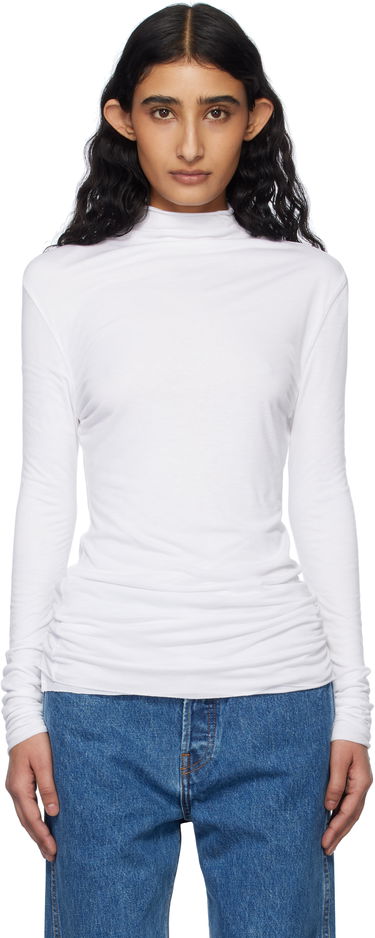 Тениска Khaite KHAITE Rolina Mock Neck Top Бяло | 23674100, 0
