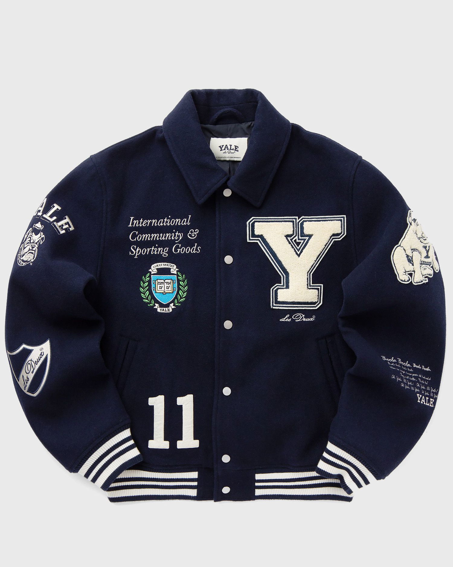 Яке бомбър Les Deux Yale Wool Varsity Jacket Men's Bomber Синьо | COL610016-460460, 0