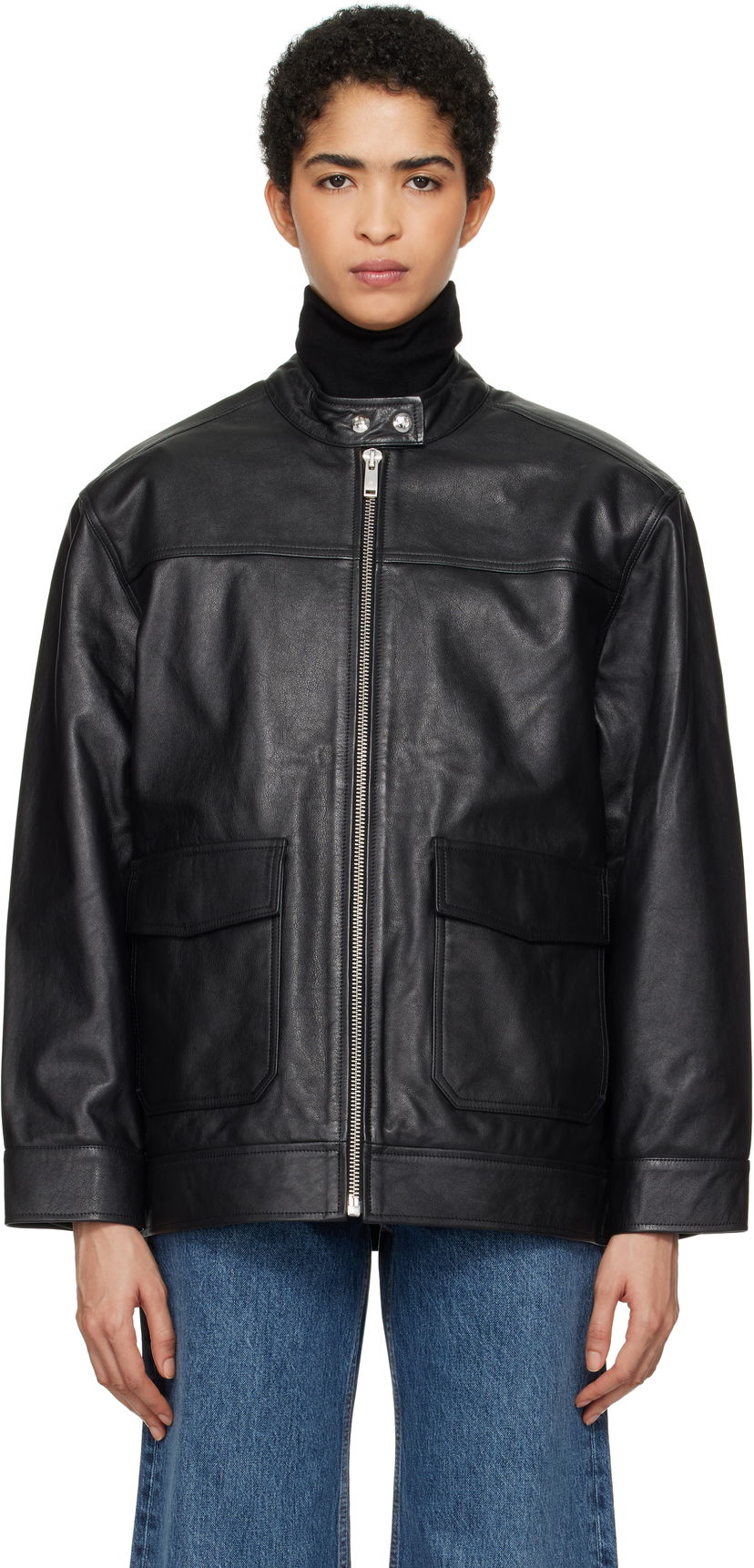 Яке Anine Bing Henry Leather Jacket Черно | A-01-10189-000