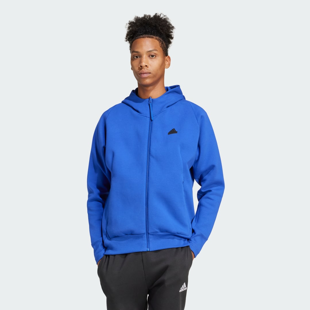 Суитчър adidas Performance Sportswear Z.N.E. Premium Full-Zip Hooded Jacket Тъмно синьо | IR5228, 0
