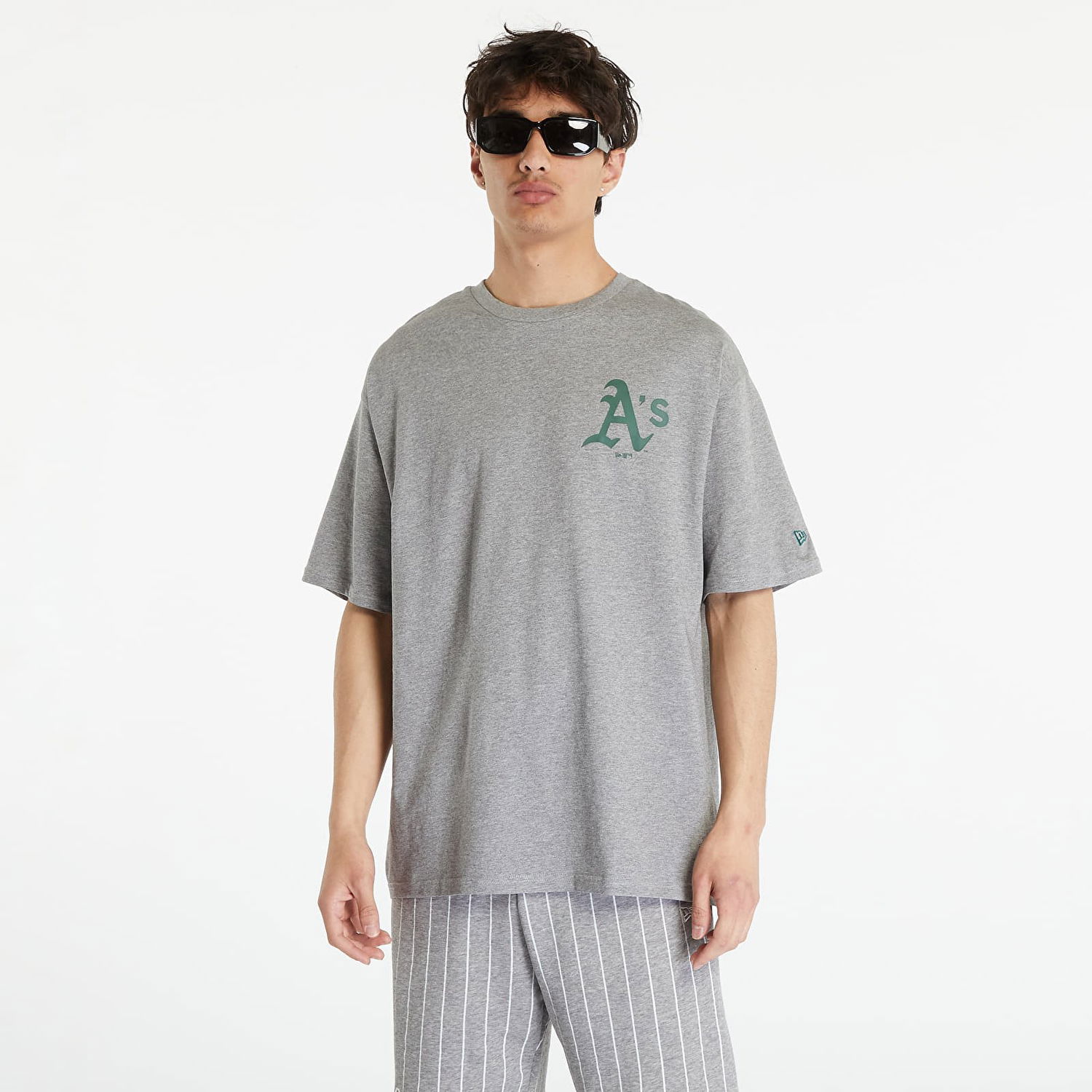 Тениска New Era Oakland Athletics MLB Ice Cream Oversized T-Shirt Сиво | 60357133, 1