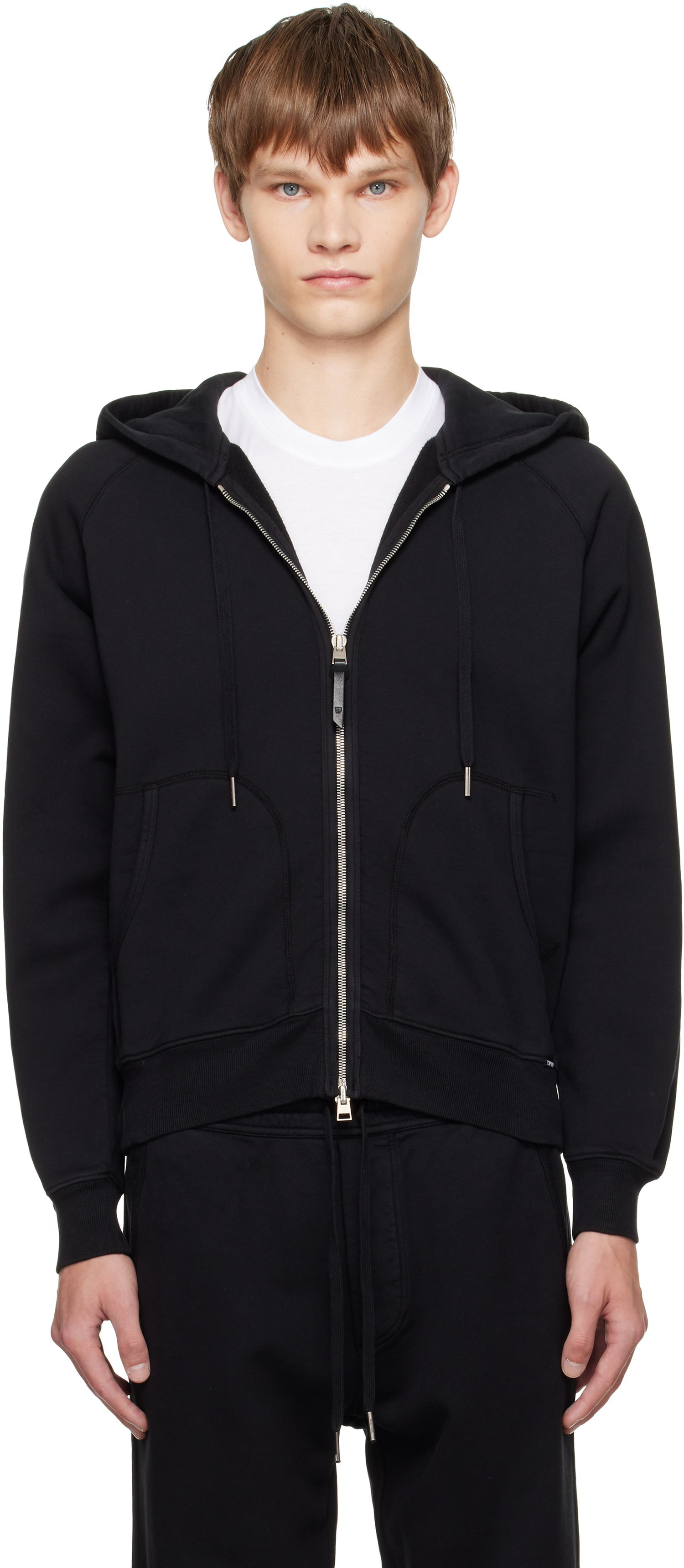 Суитчър Tom Ford TOM FORD Cotton Zip Hoodie Черно | JDL010-JMC072, 0