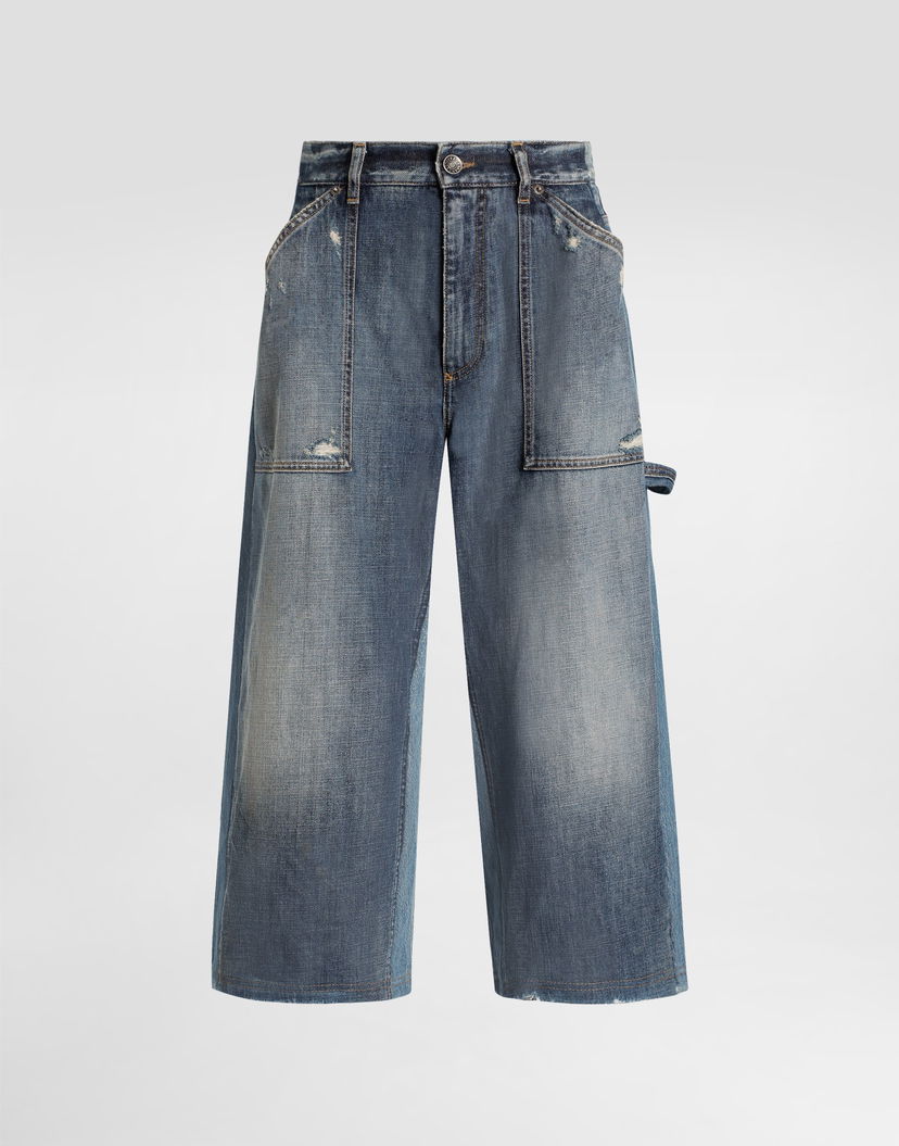 Къси панталони Dolce & Gabbana Dolce & Gabbana Distressed Denim Bermuda Shorts Синьо | FTDGGDG8OD4S9001