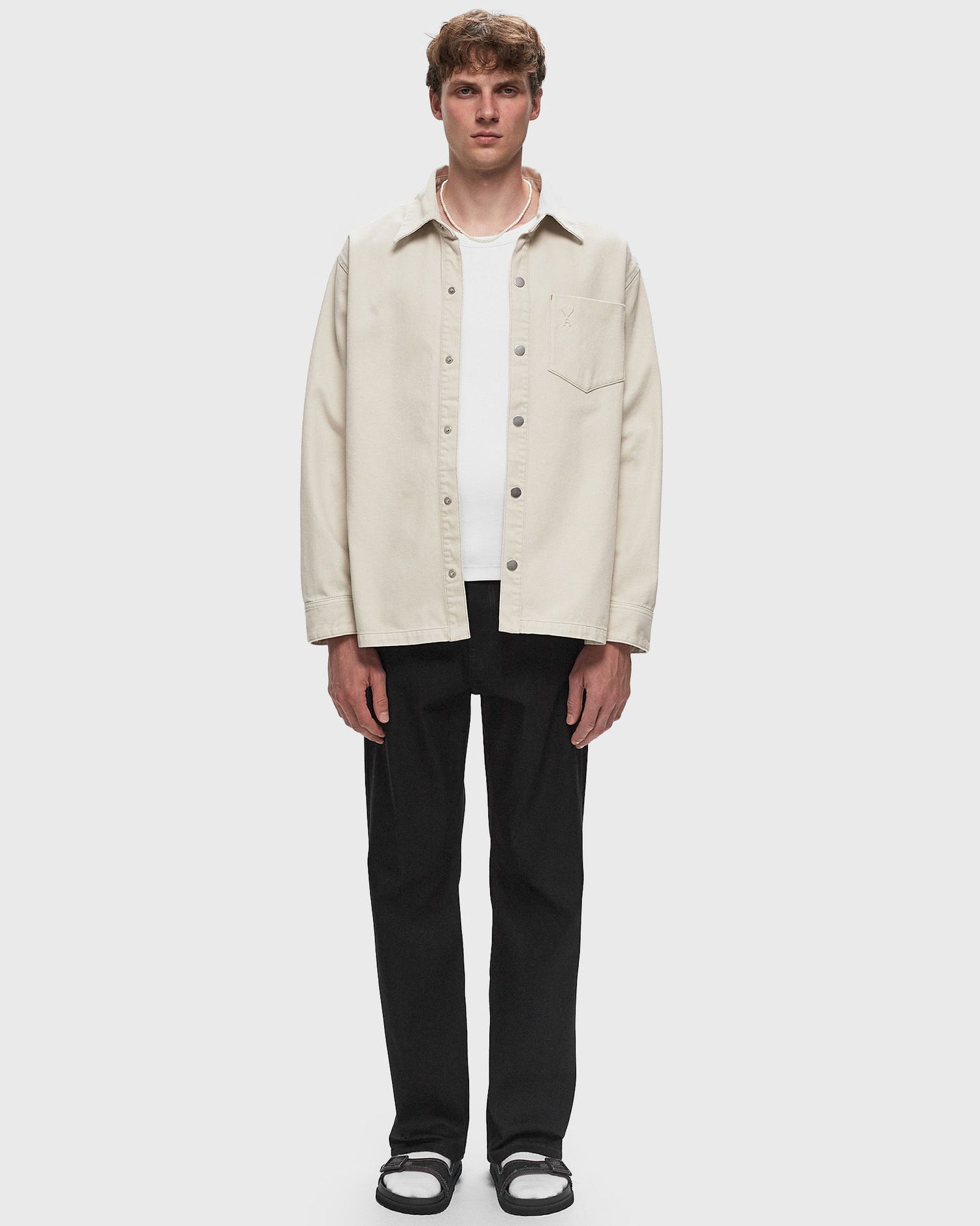 Яке AMI Paris de Coeur Overshirt Черно | UJK261.CO0037-150, 1
