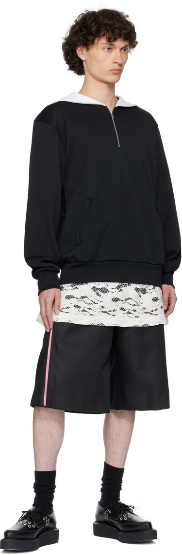 Суитчър Comme des Garçons Homme Plus Smooth Thick Quarter Zip Sweatshirt Черно | PO-T032-051, 3