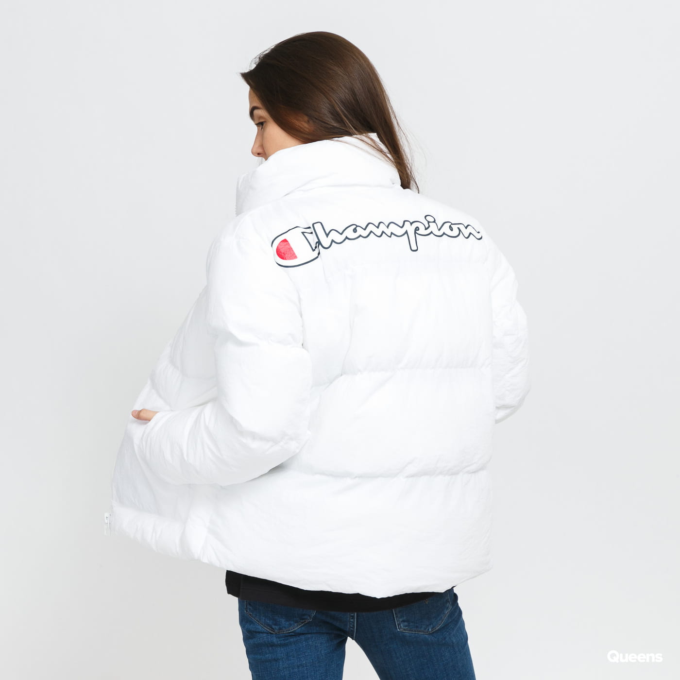 Пухо яке Champion Jacket Back Logo Бяло | 114578 WW001, 1