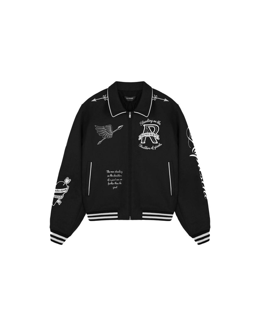 Яке Represent Clo Represent Cherub Wool Varsity Jacket Jet Black Черно | MJ1008-01