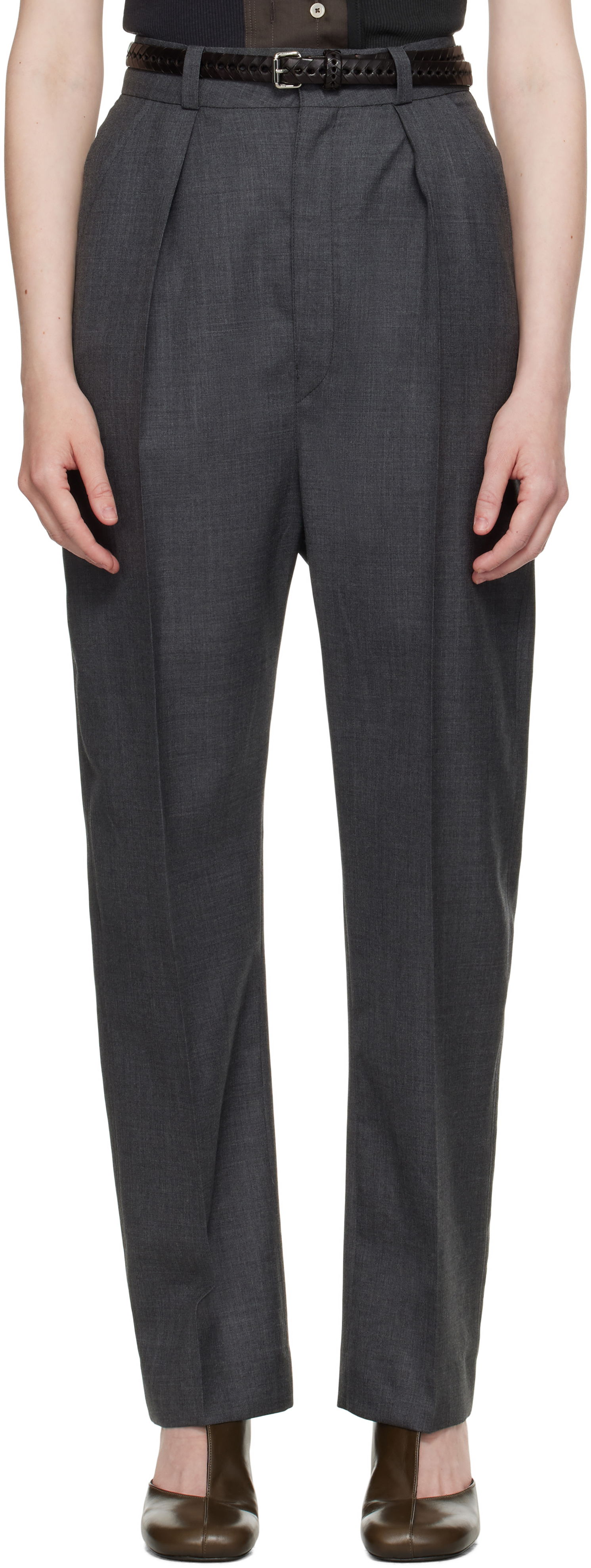 Панталони LEMAIRE Lemaire Dropped Crotch Soft Trousers Сиво | PA1183 LF1386, 0