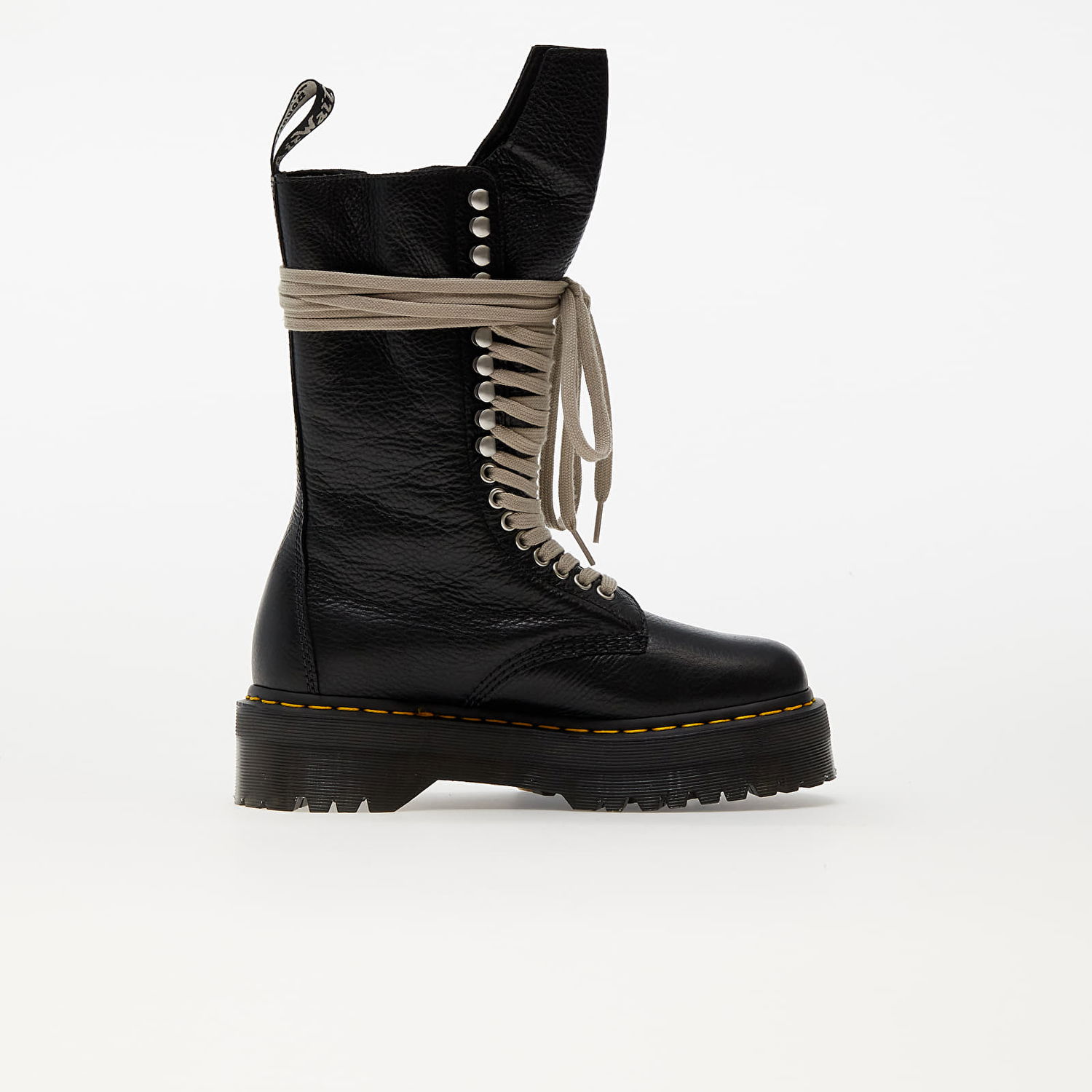 Кецове и обувки Rick Owens Dr. Martens x DRKSHDW Quad Sole Calf Length Boot Black Черно | DM02B3801 9001, 1