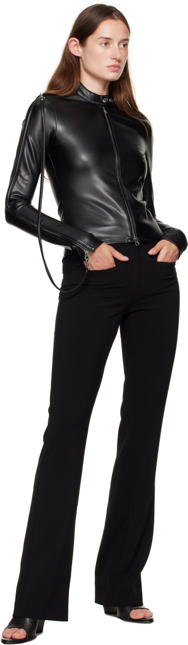 Яке Courrèges Courrèges Zipped Biker Faux-Leather Top Черно | 325CTO436PU0049, 3
