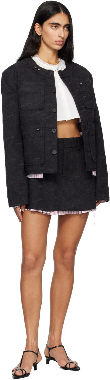 Пола Charles Jeffrey Loverboy Aberdeen Patterned Layered Miniskirt with Hardware Сиво | 52050202, 3