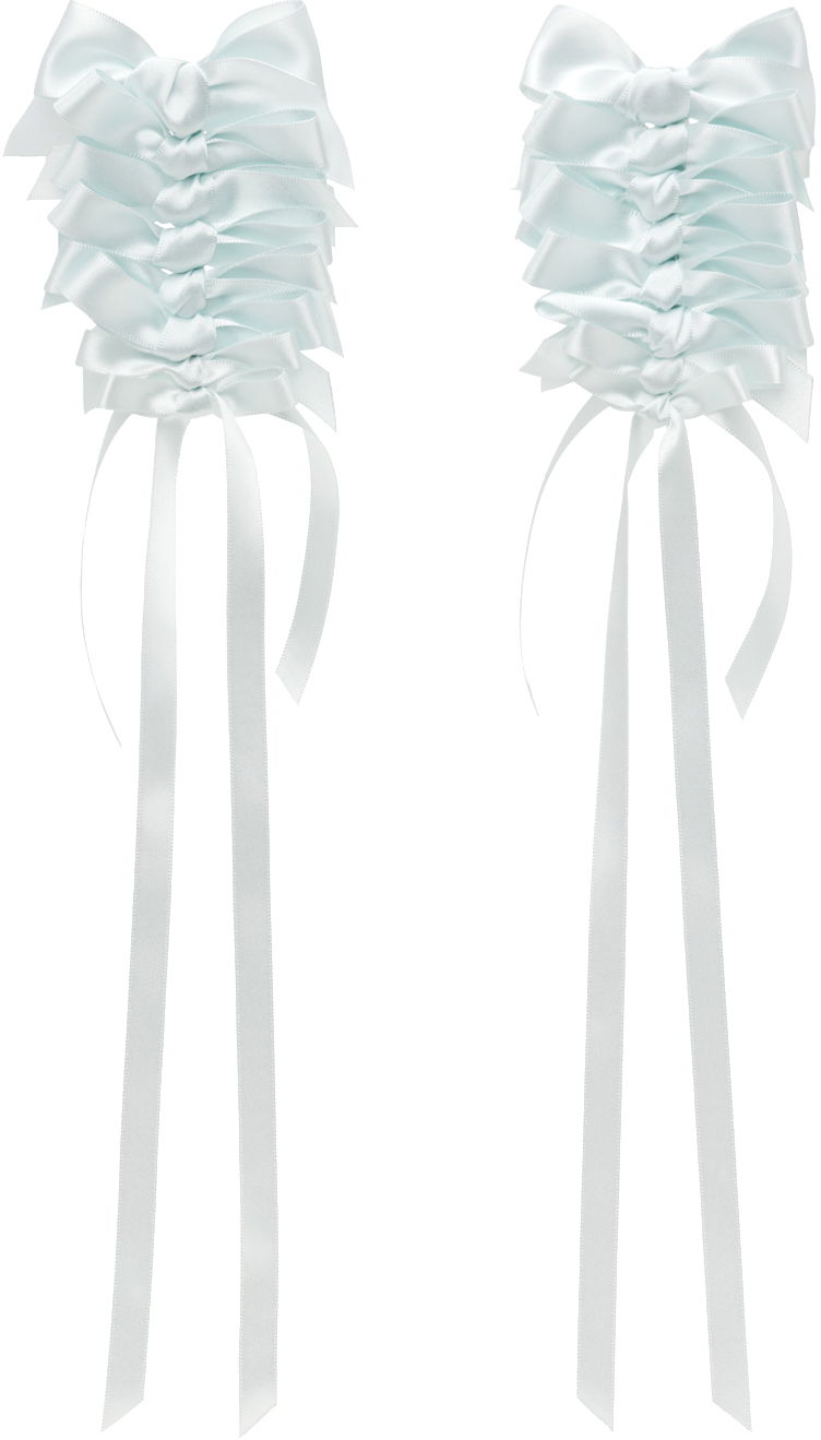 Обеци Simone Rocha Simone Rocha Long Rosette Bow Earrings Бяло | ERG426 0916, 0