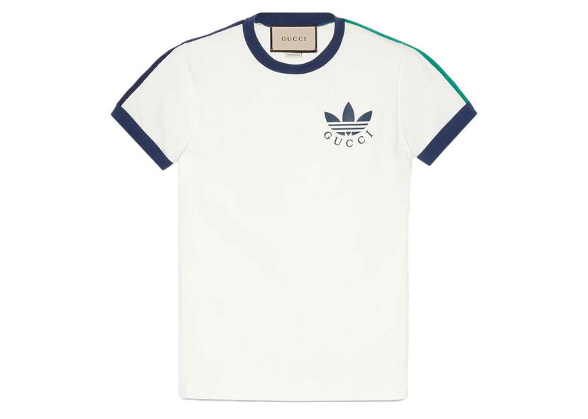 Тениска Gucci x Adidas Logo Бяло | 691637 XJEKL 9280