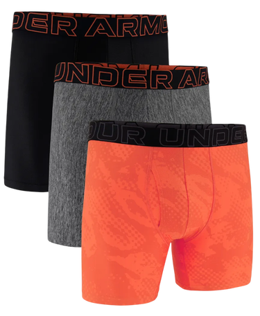 Боксерки Under Armour Under Armour UA Perf Tech Nov 6in Boxerjock 3-Pack Сиво | 1383879-847, 0