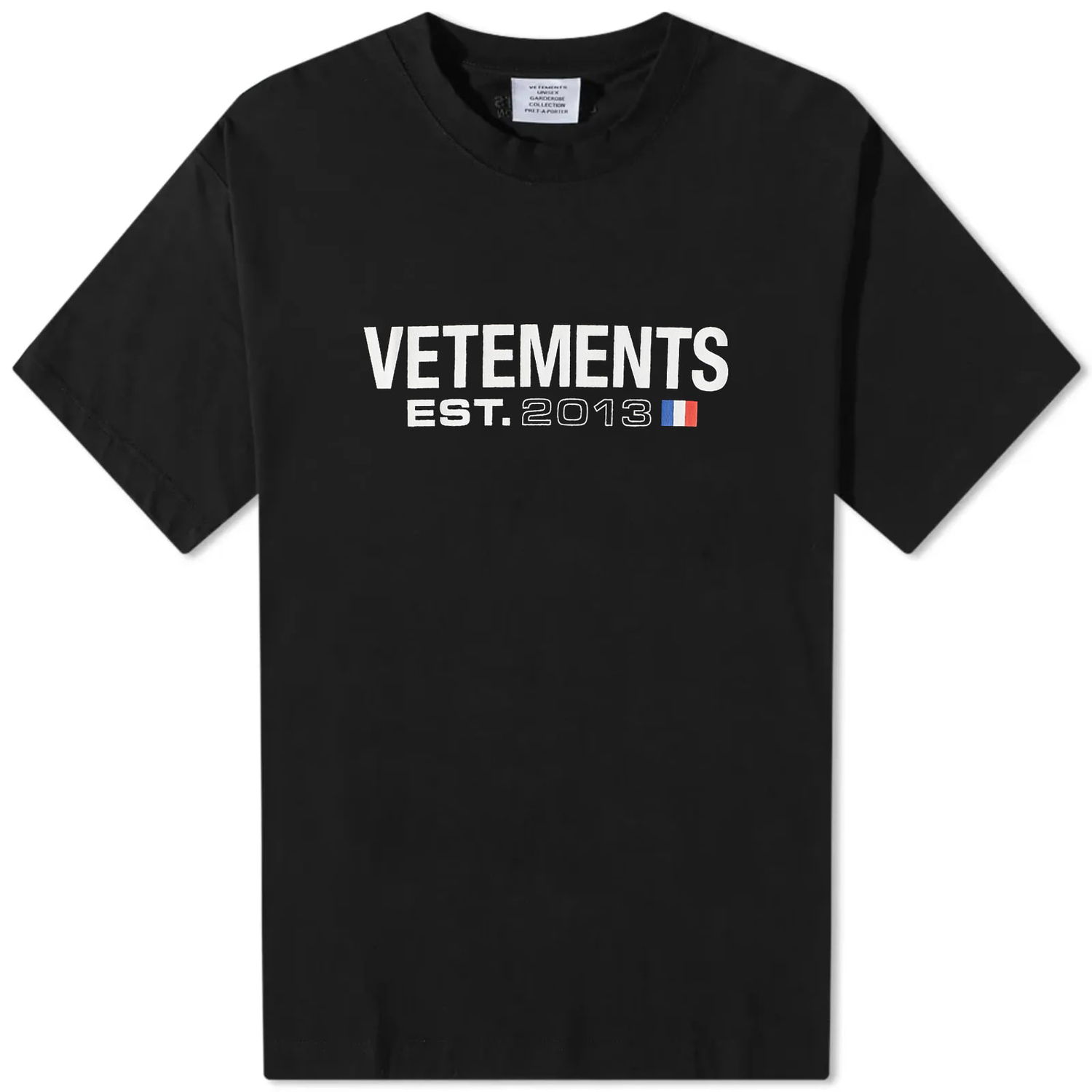 Тениска VETEMENTS Flag Logo Tee Черно | UE54TR100B, 0