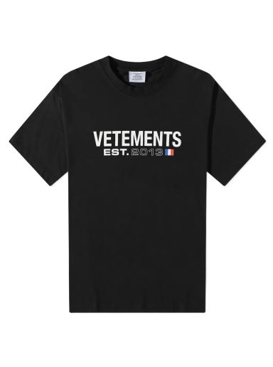 Тениска VETEMENTS Flag Logo Tee Черно | UE54TR100B