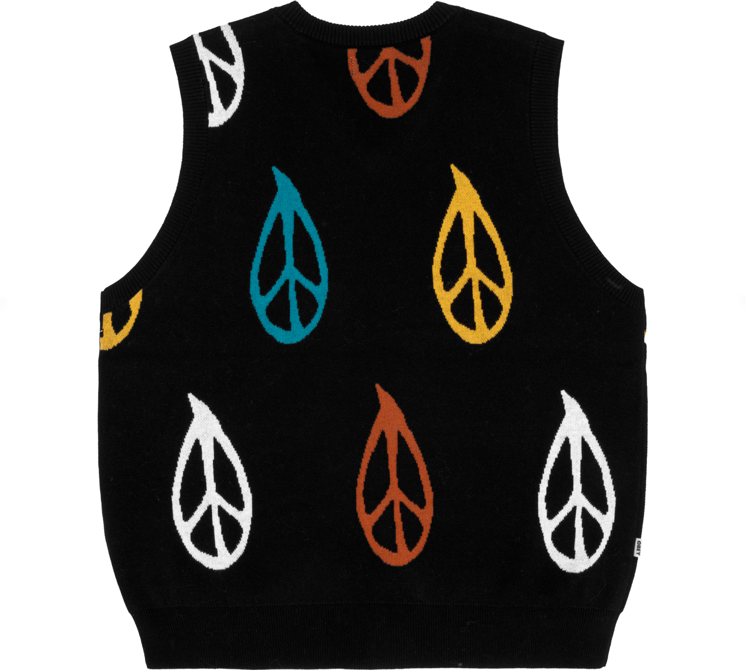 Пуловер OBEY Obey Peaced Sweater Vest Черно | 151000059BKM, 1