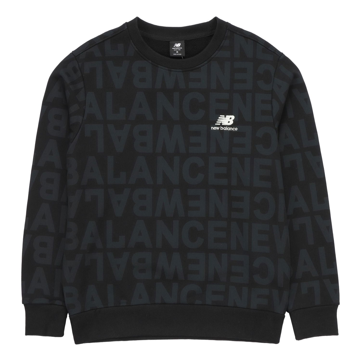 Пуловер New Balance Logo Full Print Pullover Черно | AMT14333-BK, 0