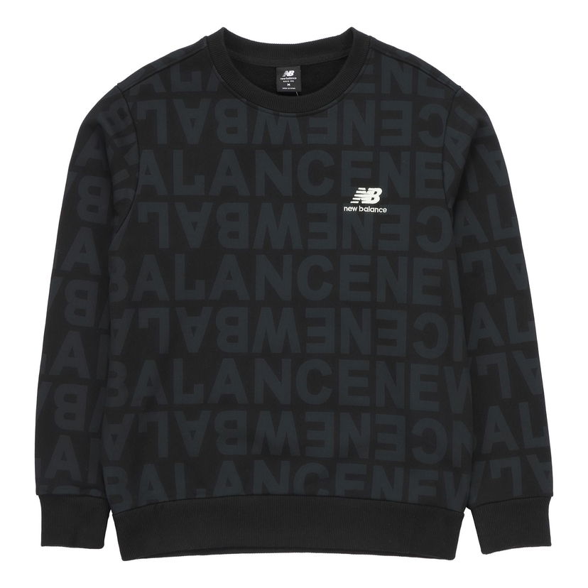 Пуловер New Balance Logo Full Print Pullover Черно | AMT14333-BK