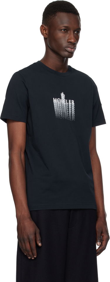 Тениска Moncler Moncler Faded Logo Cotton T-Shirt Черно | K10918C0002989A17, 1