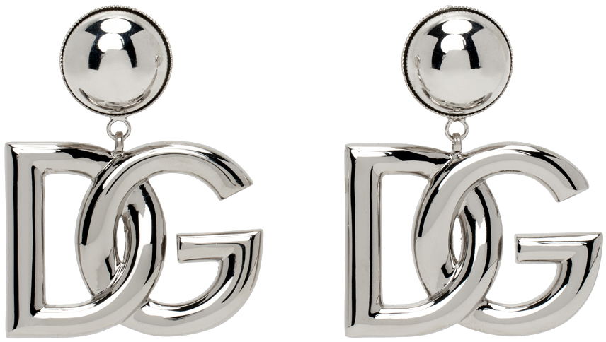 Обеци Dolce & Gabbana Silver 'DG' Earrings Металик | WEN6P2 W1111, 0