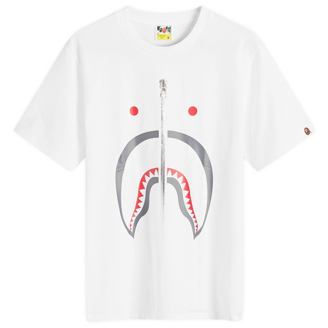 A Bathing Ape Women's Shark T-Shirt in White, Size Medium | END. Clothing