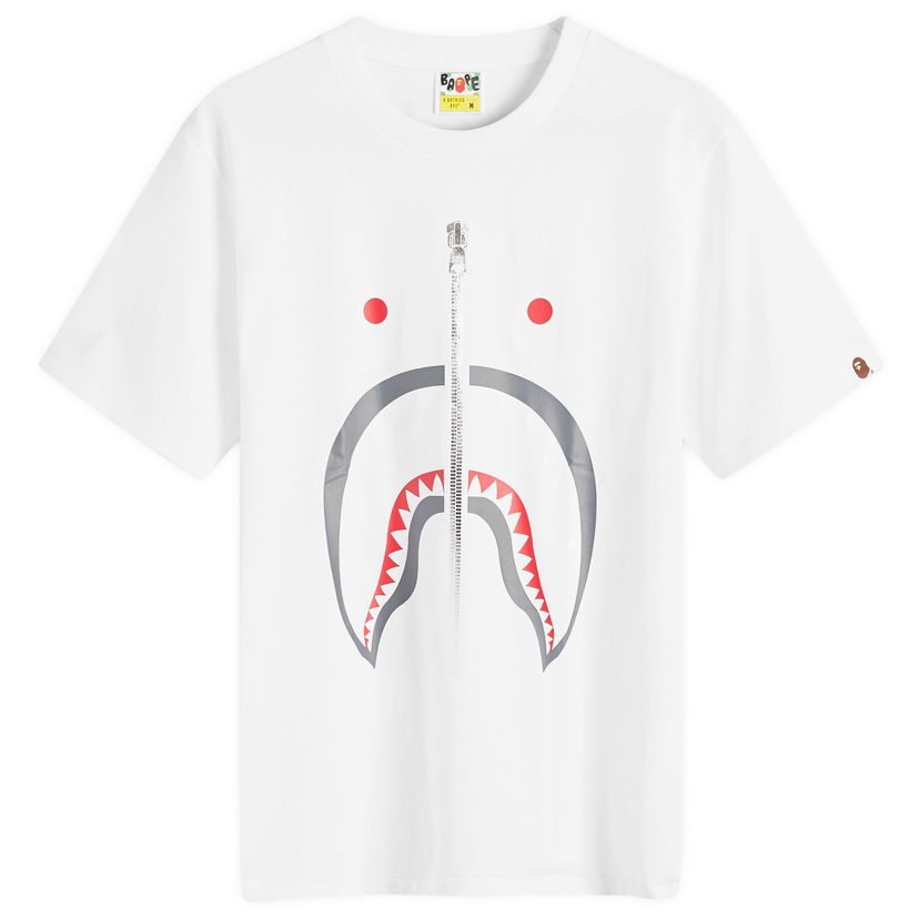 Тениска BAPE A Bathing Ape Women's Shark T-Shirt in White, Size Medium | END. Clothing Бяло | 001TEK302003L-WHT