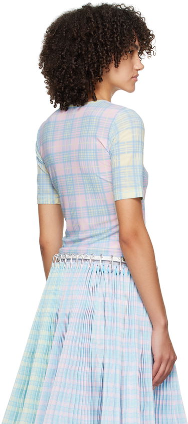 Тениска Chopova Lowena Chopova Lowena Devil Print Plaid T-Shirt Синьо | 2239, 2