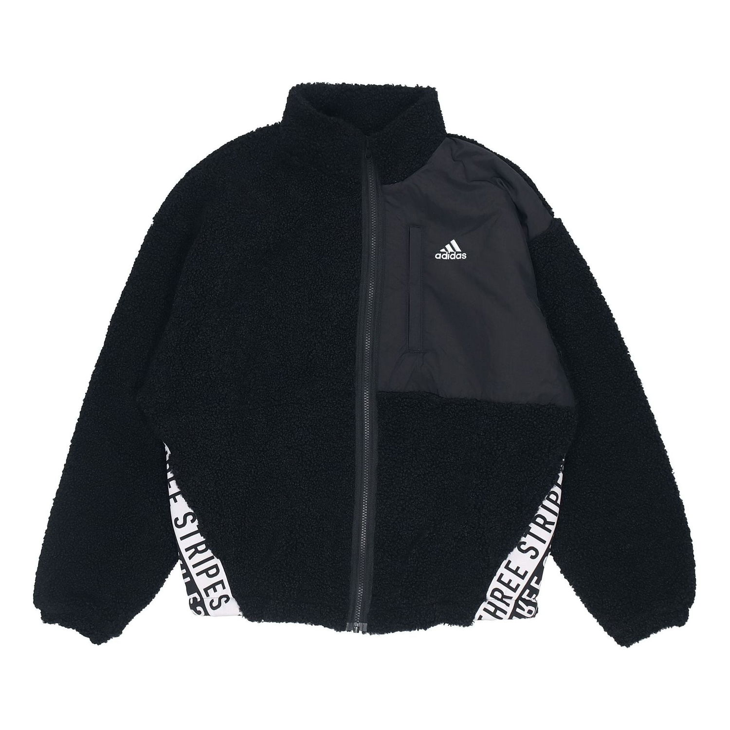 Пухо яке adidas Originals Sherpa Stand Up Collar Jacket Черно | HD0364, 0