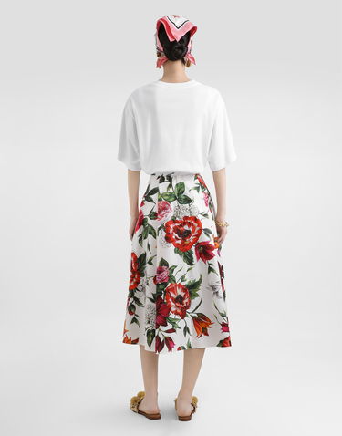 Тениска Dolce & Gabbana Dolce & Gabbana Floral Short-Sleeved T-Shirt Бяло | F8V57TGDC7SW0800, 2