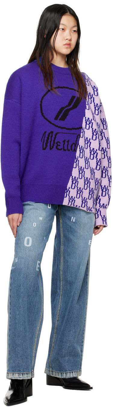 Дънки We11done Random Logo Straight Leg Jeans Синьо | WD-DP3-22-387-W-NV, 3