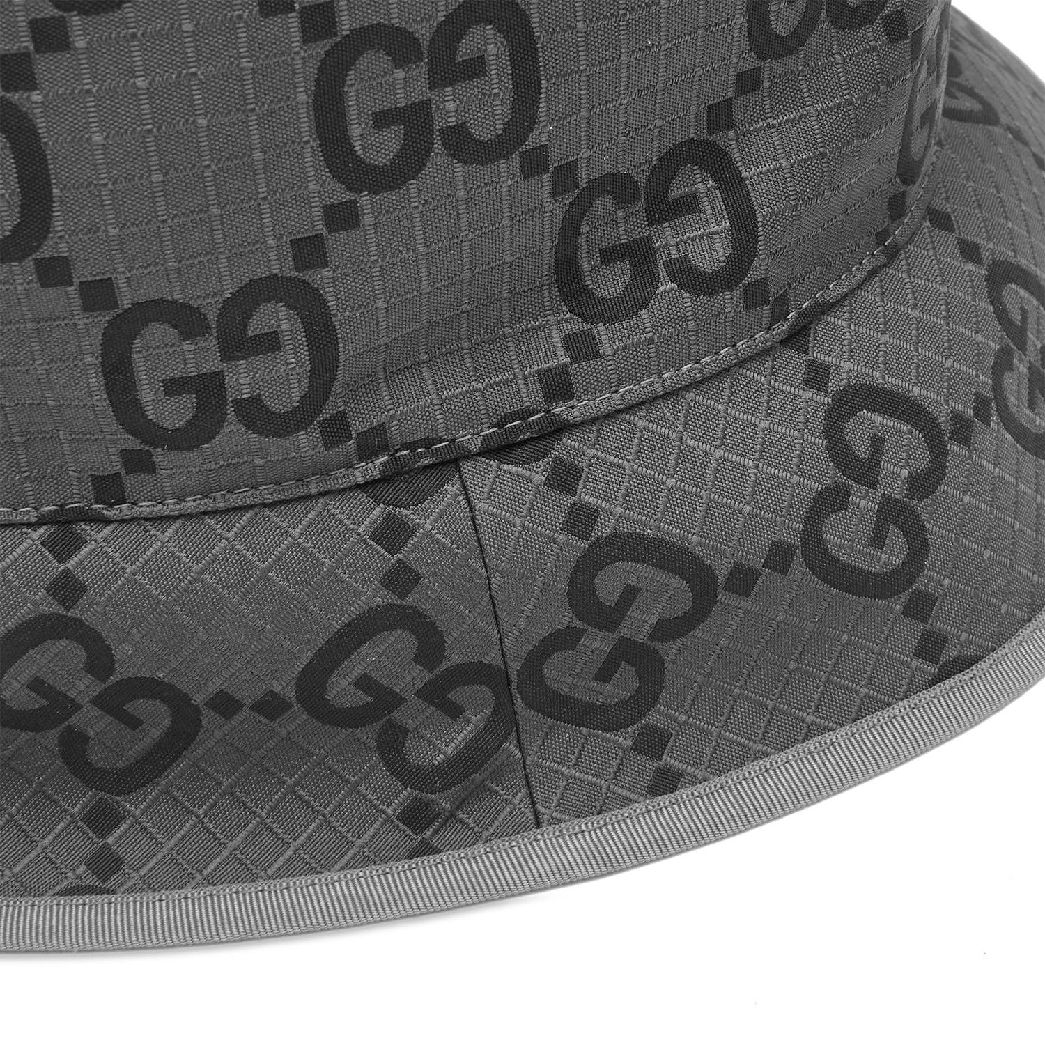 Шапка Gucci GG Ripstop Bucket Hat Сиво | 768378-4HA5N-1161, 1