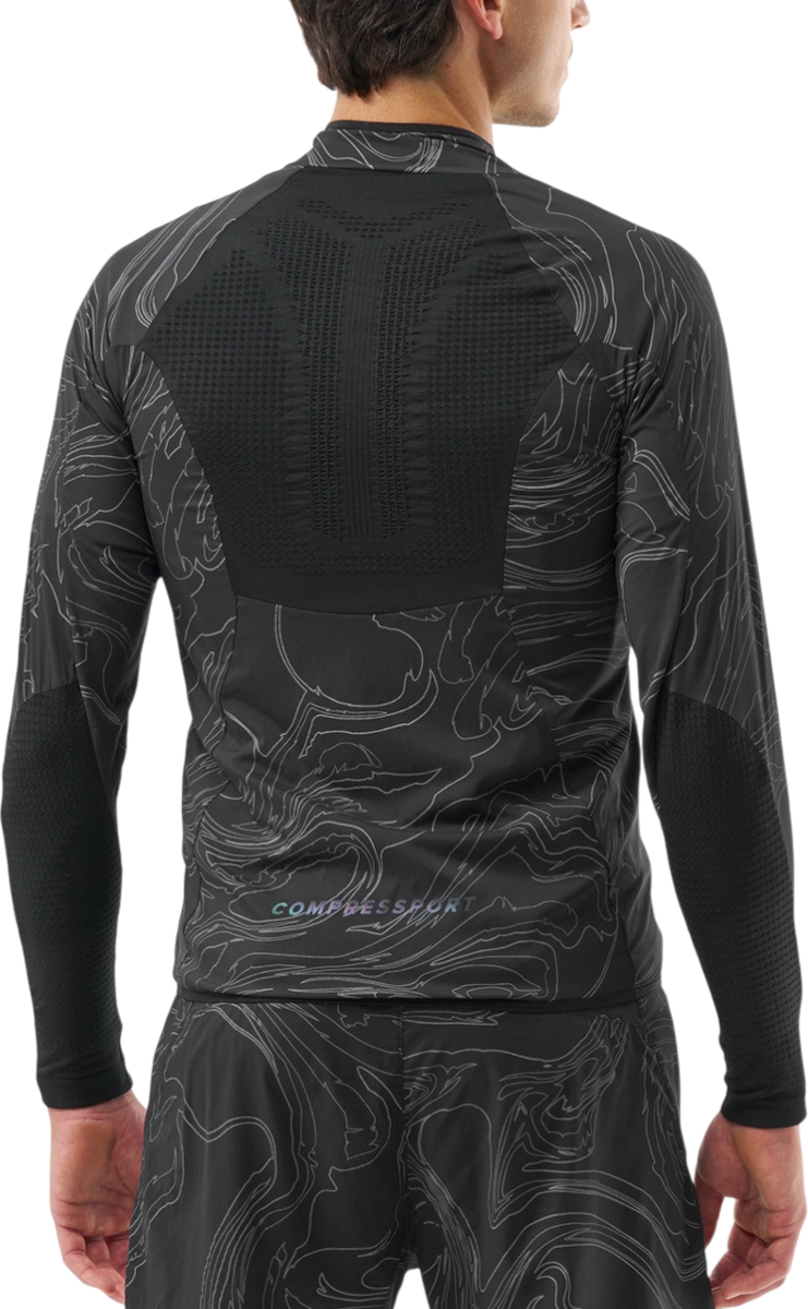 Ветровка Compressport Hurricane Windproof Patterned Jacket Черно | ajvm11099047, 1