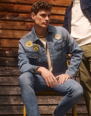 Яке Lee Relaxed Fit Denim Jacket With Patches Синьо | 112350102, 1