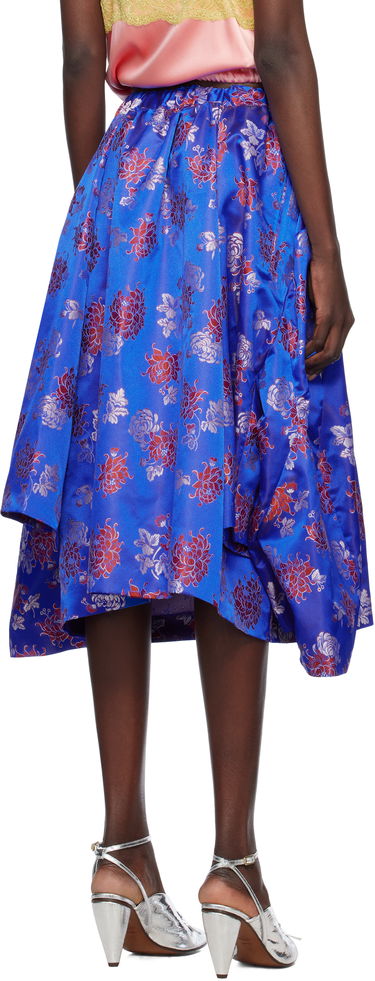 Пола Comme des Garçons Comme des Garçons Jacquard Pattern Midi Skirt Синьо | GO-S002-051-1, 2