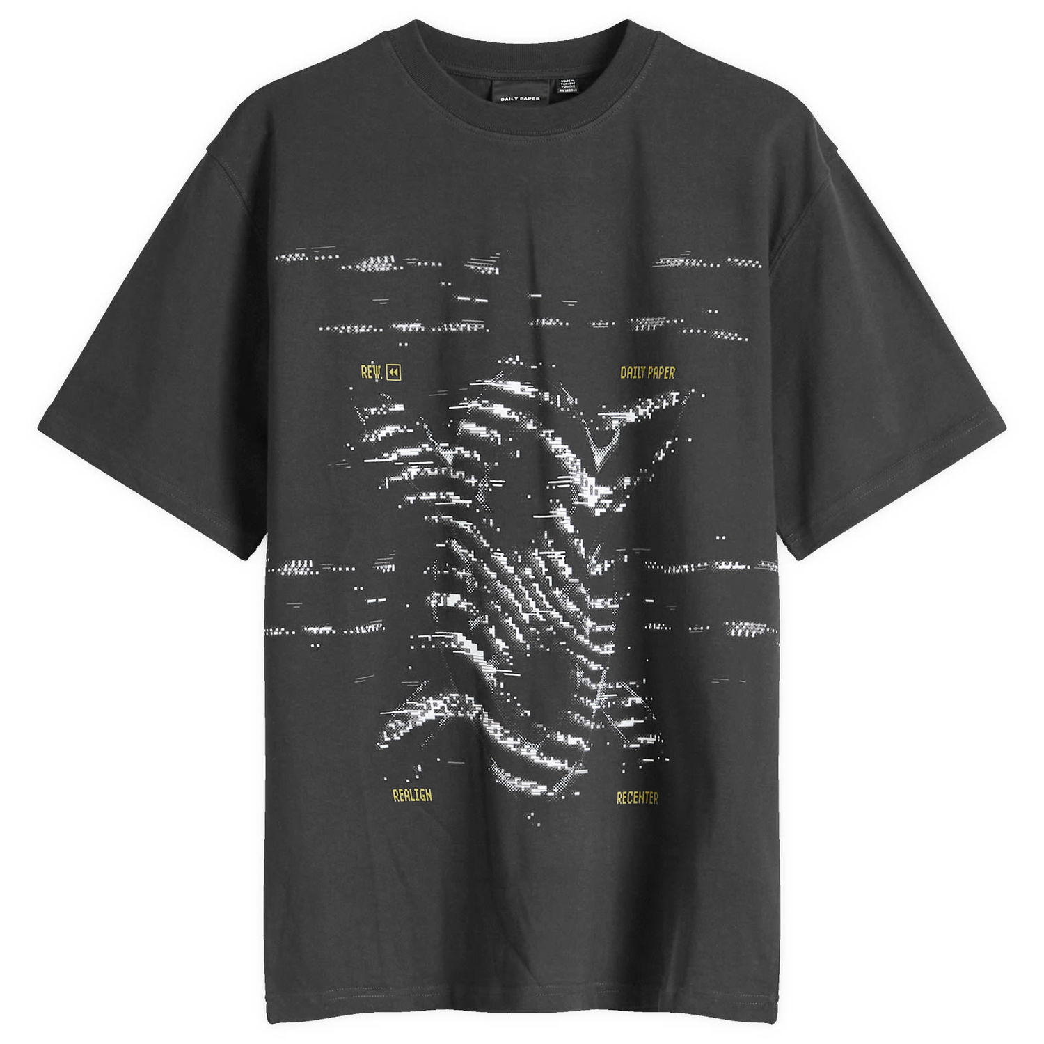Тениска DAILY PAPER Rewind T-Shirt Черно | 2421085, 0