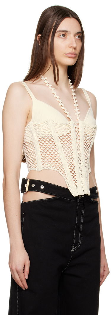 Сутиен Dion Lee Crochet Corset Top Черно | A7646R23, 4