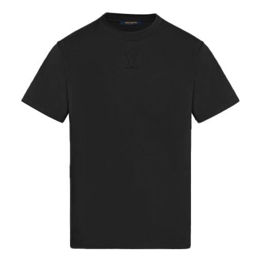 Тениска Louis Vuitton Logo Solid Short Sleeve T-Shirt Черно | 1A96WN