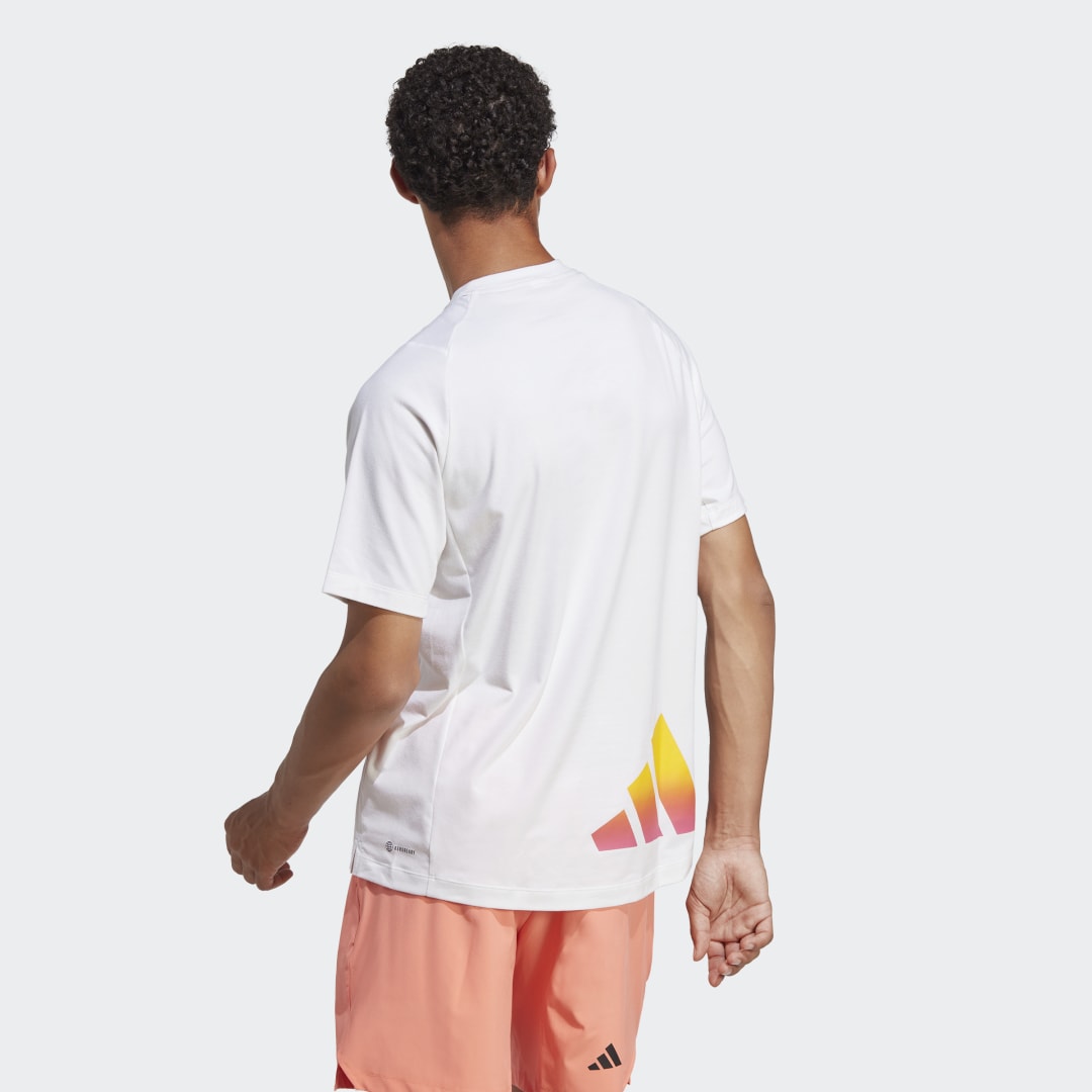 Тениска adidas Performance Train Icons 3 Bar Training Бяло | IC5491, 1