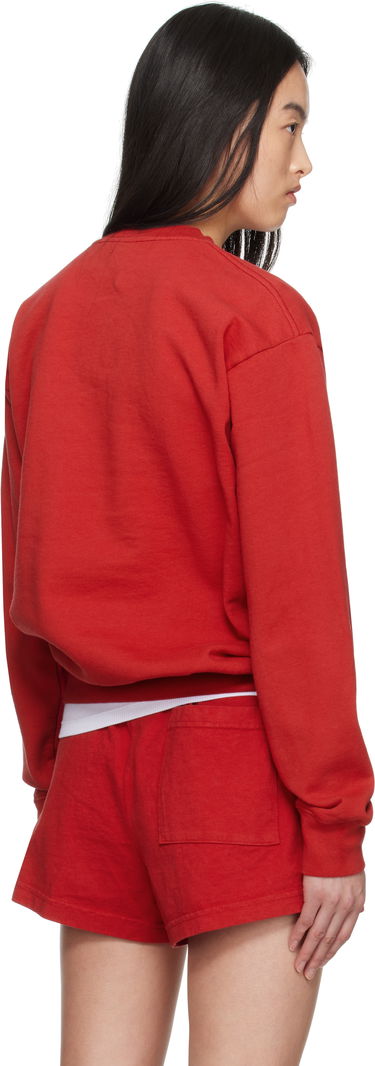 Пуловер Sporty & Rich Sporty & Rich Varsity Crest Crewneck Sweatshirt Червено | ST071606218RE15, 2