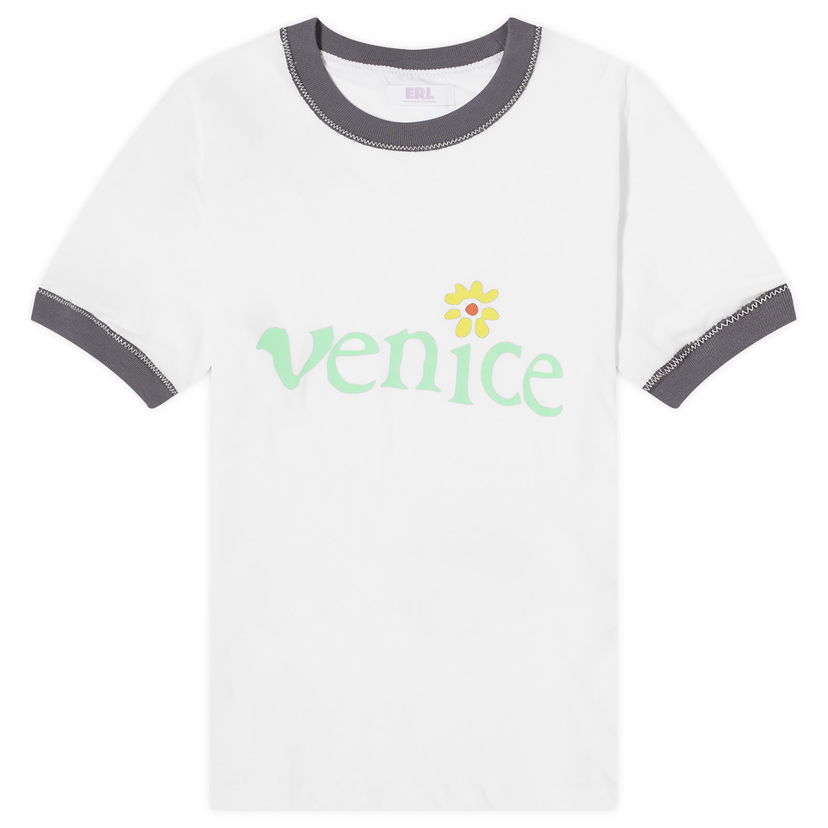 Тениска ERL Venice Graphic Print T-Shirt Бяло | ERL08T006-WHT