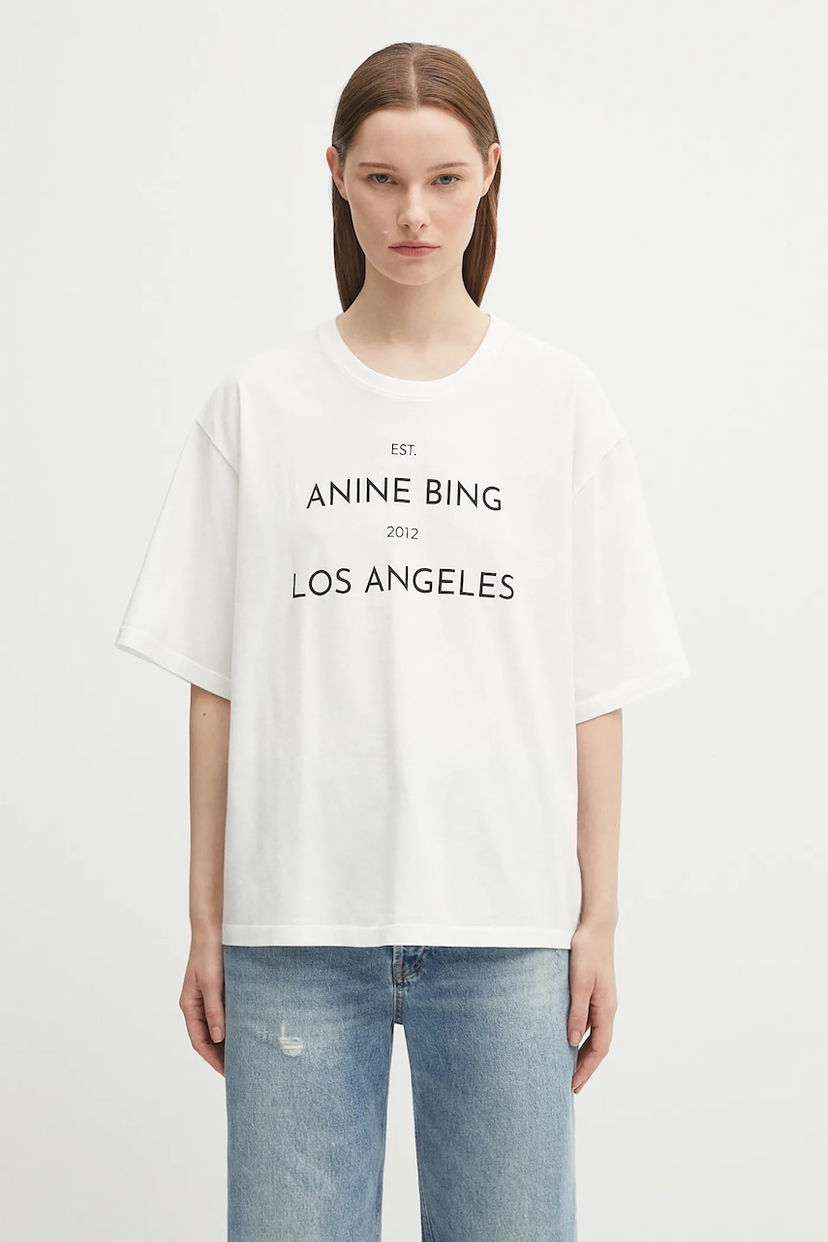 Тениска Anine Bing Rudy T-Shirt Бяло | A.08.11037